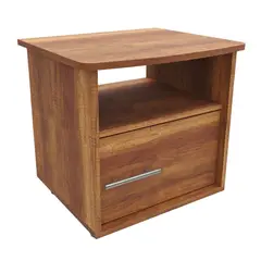 JUST HOME COLLECTION - Mesa Noche con Puerta 46.8x48x42.3cm Caramelo