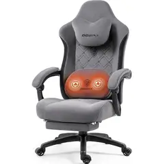 undefined - Silla Gamer Dowinx de Tela con Masaje Térmico y Cojín Ergonómico