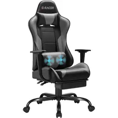 undefined - Silla Gamer Homall Ergonómica con Masaje y Reposapiés Retráctil