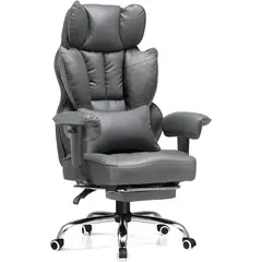 undefined - Silla Gamer GTRACING Ergonómica con Cojín de Resorte y Reposapiés Extensible