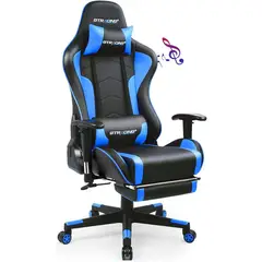 undefined - Silla Gamer GTRACING Ergonómica con Altavoces Bluetooth y Reposapiés