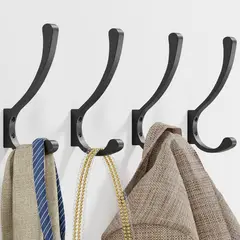undefined - Ganchos De Pared Grandes Y Resistentes Para Abrigos Bolsos Y Mochilas