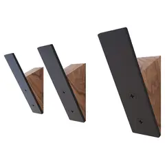 undefined - Perchero de Pared Set de 3 Ganchos Decorativos para Abrigos Color Madera