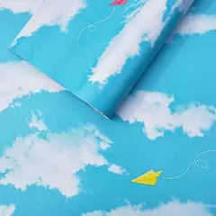 undefined - Papel Tapiz PoetryHome Cielo Azul Autoadhesivo