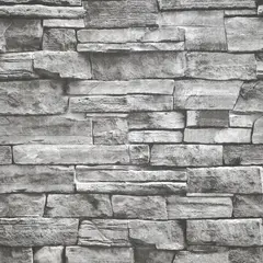 undefined - Papel Tapiz Autoadhesivo Yancorp Ladrillo Gris Claro Impermeable