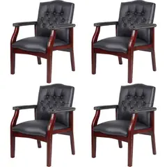 undefined - Silla Ejecutiva SLEERWAY de Cuero Sintético con Respaldo Alto y Brazos