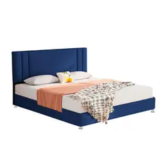 EKONOMODO COLOMBIA - Combo Base Cama con Espaldar Semidoble Lupe 120x190x130 Azul