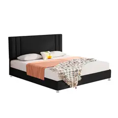 EKONOMODO COLOMBIA - Combo Base Cama con Espaldar Doble Lupe 140x190x130 Negro