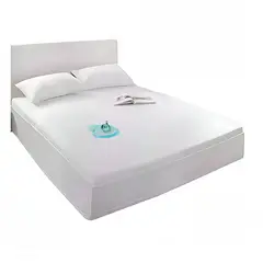 52 BITS - Protector de Colchón Impermeable/antifluidos Doble 140x190cm Blanco