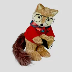 LIENXO - Figura Zorro Lentes de Navidad 24cm Cxfox1
