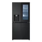 LG - Nevecón Tipo Europeo 508 Litros Instaview. Tecnología Uvnano Negro Matte Gm57sxm