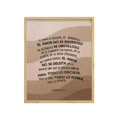 AREAS - Cuadro Biblico 1 Corintios 13:4-7 50x70 Cm