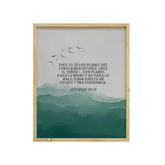 AREAS - Cuadro Biblico Jeremias 29:11 50x70 Cm