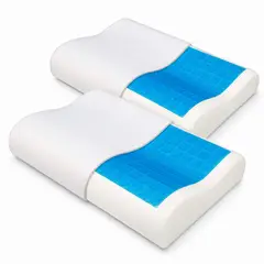 52 BITS - Set X2 Almohada De Gel Ortopédica Cool Pillow Color Azul