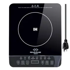 RENAHOUSE - Estufa Eléctrica Inducción 1 Puesto Táctil 9 Niveles 1000W