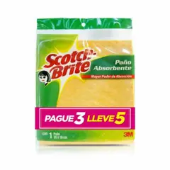 SCOTCH BRITE - Paño Absorbente Pague 3 Lleve 5