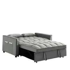 MUEBLES FIOTTI - Sofá Cama Gris Tela Aeidi