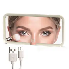 ENERGY PLUS - Espejo para Auto Luz Led y Niveles Ajustables de Iluminación