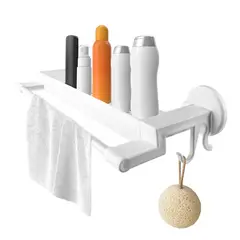 ENERGY PLUS - Estante Organizador de Baño Adhesivo Con Estante y Toallero