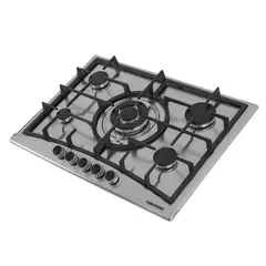 CHALLENGER - Estufa de Empotrar Gas Natural 70 cm 5 Puestos en Acero Sa6170Ei