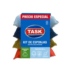 TASK - Kit Esponjas x 4 Inox Delicada Oro