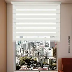 JUST HOME COLLECTION - Cortina Enrollable Roller Duo 90x170 Cm Blanco Cotton