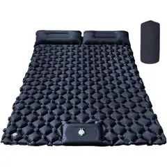 52 BITS - Colchón Autoinflable Doble Para Acampar Color Negro
