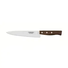 TRAMONTINA - Cuchillo Multifunción 15cm Acero Inoxidable con Mango en Madera Tradicional Café