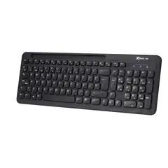 XTRIKE ME - Teclado Inalámbrico Dual Bluetooth y 2.4 con Soporte Celular