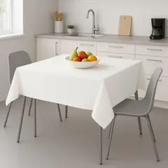 BELLAHOGAR - Mantel 4 Puestos Blanco 145x145 cm