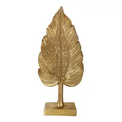 MARRES - Escultura Hoja Pequeño Poliresina 14x32.5 Cm Oro Benares