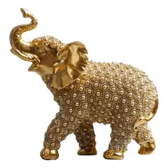 MARRES - Escultura Elefante Brillos 14.5x14.5 Cm Oro Benares