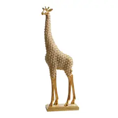MARRES - Escultura Jirafa Brillos 12x34.1 Cm Oro Benares