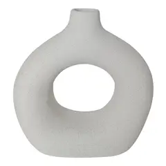 MARRES - Florero Hueco Cerámica 19x19 Cm Blanco Alma