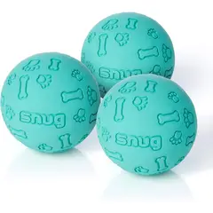 undefined - Pelotas De Goma Para Perros Snug Paquete De Tres Resistentes Y Seguras