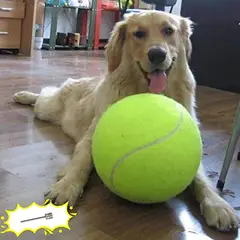 undefined - Pelota De Tenis Gigante Para Perros De 24 Cm Con Aguja De Inflado Para Juegos Al Aire Libre