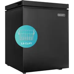 EUHOMY - Congelador De Pecho 51 Litros Compacto Silencioso Y Ahorro De Energía