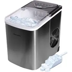 FRIGIDAIRE - Máquina de Hielo Compacta con Producción de 11.8 kg y Dos Tamaños