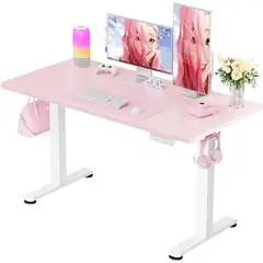 undefined - Escritorio Eléctrico ErGear Rosado con Altura Ajustable para Oficina Creativa
