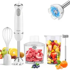 undefined - Batidora de Mano 5 en 1 1000W con Accesorios Sin BPA