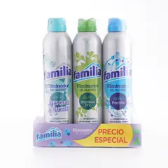 FAMILIA - Eliminador de Olores para Baño Surtido x3 Unidades 300ml