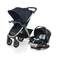 CHICCO - Silla de Bebé para Carro Bravo Trio 3 en 1 con Coche y Base KeyFit 30