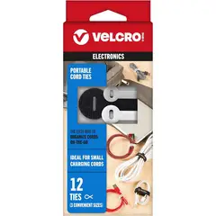 VELCRO BRAND - Organizadores de Cables Portátiles VELCRO 12 Piezas Color Neutro