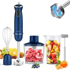 undefined - Batidora de Mano 5 en 1 1000W BPA-Free 12 Velocidades Compacta y Potente
