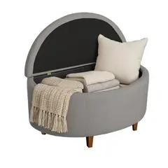 DKO DESIGN SAS - Puff baul media luna 42x100x40cm gris