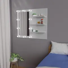 DKO DESIGN SAS - Panel tocador holly con luces led 70x80x15cm blanco