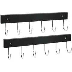 undefined - Perchero AnDock de Pared con Doce Ganchos Giratorios en Madera y Metal