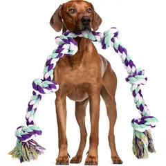 undefined - Juguete De Cuerda Para Perros Con Seis Nudos De Algodón Resistente