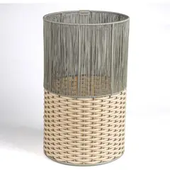 undefined - Cesta de Basura Decorativa de Mimbre Sintético para Hogar y Oficina