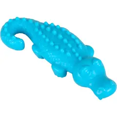 ARM AND HAMMER - Juguete Dental para Perros con Forma de Cocodrilo y Sabor Refrescante Color Azul